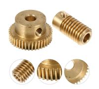 2 Pcs Worm Shaft Set Metal Gear Albero Ingranaggio Vite Senza Fine