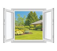 2 PCS Zanzariera Finestra 150x180cm Bianca Zanzariera per Finestra Adesiva