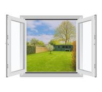 2 PCS Zanzariera Finestra 150x180cm Bianca Zanzariera per Finestra Adesiva