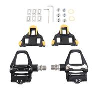 2 pedali per bici da strada con cuscinetti sigillati, pedali da ciclismo a bloccaggio automatico, piattaforma in fibra di nylon con regolazione della tensione e asse in acciaio