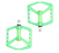 2 pedaliere Deadfly per bicicletta da strada, leggere, rivestimento in plastica per una guida più sicura (verde chiaro)