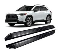 2 pedane laterali per Toyota Corolla Cross 2022-2026, in alluminio nero (con staffe)