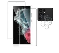 2 pellicole protettive in vetro temperato HD trasparente per Samsung Galaxy S22 Ultra, ultra trasparente, anti-polvere, per Samsung Galaxy S22 Ultra, facile da installare