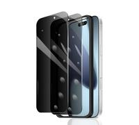 2 pellicole protettive per la privacy per iPhone 17 Pro Max + 1 cornice di installazione, pellicola in vetro temperato anti-spia, durezza 9H, facile installazione, senza bolle, antigraffio, protezione