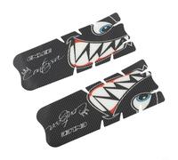 2 pellicole protettive per pedivella per bicicletta, adesivo anti-collisione per corona di mountain bike, protezione leggera resistente alle forature, 14 x 5,5 cm, nero trasparente (adesivi per