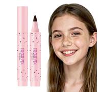 2 Penna Henne Lentiggini Finte Waterproof Naturale e Realistico | Impermeabile e a Lunga Durata Facile da Applicare Marrone Chiaro