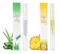 2 penne a olio per cuticole per la cura delle unghie, olio per cuticole per prevenire screpolature e secchezza delle unghie, penna per rivitalizzare le cuticole con spazzola morbida (F, taglia unica)