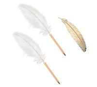 2 Penne A Piuma E 1 Segnalibro A Piuma, Penne Per Stili Creativi, Penne A Sfera Retrò, Cancelleria Per Studenti, Regali Per Studenti