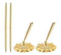 2 Penne a sfera metalliche tonde per Wedding Guest, oro