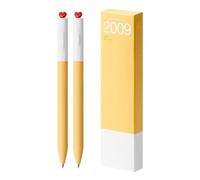2 penne gel estetiche da 0,5 mm, penna per scrittura, con inchiostro nero, a forma di cuore, neutro, rotante, bella per la scuola