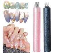 2 penne per nail art a forma di fiore a 5 petali, strumento per design floreale a tratto singolo per dipingere e scolpire, strumento per nail art a punti per principianti, unghie punteggiatura penna