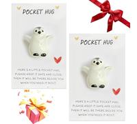 2 penne tascabili/guin, un piccolo abbraccio tascabile, regalo da abbracciare, simpatico mini pinguino/in Keeps/ake con biglietto di messaggio, mini carino tascabile Peng/uin abbraccio, carino