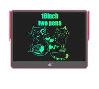 2 penne, vassoio da scrittura LCD, vassoio da disegno da 16 pollici, lavagna portatile per gli occhi, lavagna magica lavabile e riutilizzabile, 3-8 regali di compleanno per ragazze e ragazzi (rosa)
