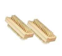 2 pennelli con setole per unghie spazzola a doppia faccia in legno naturale spazzola per la pulizia delle unghie spazzola da massaggio forniture per il bagno confortevole ed ecologico