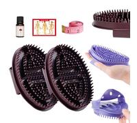 2 pennelli da massaggio Meridian, 2025, per massaggio rilassante, per tutto il corpo, per massaggio e oli essenziali, massaggiatore per la vita domestica, strumento per massaggi muscolari (marrone)