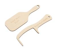 2 pennelli da uomo calvo, 17 x 5,5 cm, divertenti pettini in legno, senza e denti, umoristico, per scherzi e scherzi, regalo per adulti, padre, marito, famiglia