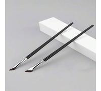 2 pennelli in fibra sintetica con texture liscia, ideali per un trucco degli occhi preciso e senza sforzo e per definire le sopracciglia, inclusi eyeliner, sopracciglia, solco lacrimale e linee del so