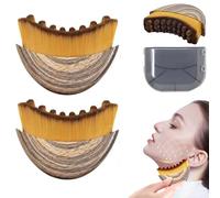 2 pennelli per contorno linfatico, per il drenaggio linfatico con setole delicate, progettata ergonomicamente per adattarsi alla pelle con precisione, migliora la luminosità e l'assorbimento della