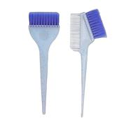 2 Pennelli per Evidenziare i Capelli in Nylon Morbido, Applicatore, Pettine per Tinture per Capelli a Doppia Faccia, con Manico Glitterato (Blu)