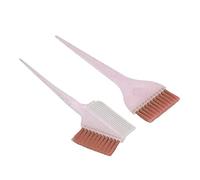 2 Pennelli per Evidenziare i Capelli in Nylon Morbido, Applicatore, Pettine per Tinture per Capelli a Doppia Faccia, con Manico Glitterato (Rosa)
