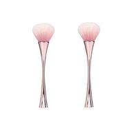 2 pennelli per rimuovere la polvere per nail art, colore oro rosa, spazzola morbida per la pulizia della polvere per trucco, spazzola per polvere per unghie acriliche, pennelli per manicure, regali di