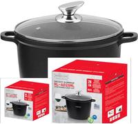 2 pentole Royalty Line - RL-AD28M - Pentola Alta RL-AD24M con Rivestimento Antiaderente, Coperchio in Vetro, Induzione, 10.5 Litri, 28 cm,7 Litri 24 cm