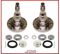 2 Perno + 2 Kit Cuscinetto Ruota Asse Per Freno a Tamburo Audi 80 Passat Golf