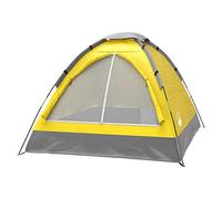 2 Person Camping Tent with Rain Fly and Carrying Bag - Lightweight Outdoor Tent for Backpacking, Hiking, or Beach Use by Wakeman Outdoors (Yellow)