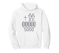 2 Pesci 5 Pane Croce di Gesù 5000 Miracolo Cristiano Felpa con Cappuccio