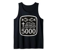 2 Pesci 5 Pane Gesù Feeds 5000 Croce Cristiana Versetto Bibbia Canotta
