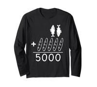 2 Pesci 5 Pane Gesù Feeds The 5000 Christian Bibbia Verse Maglia a Manica
