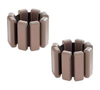 2 pesi da polso per uomini e donne, 0,22 kg ciascuno, set di braccialetti regolabili in silicone con cinghie rimovibili, pesi da allenamento per corsa, nuoto, allenamento della forza, grigio