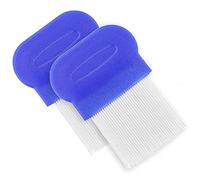 2*Pettine Per La Rimozione Di Pidocchi E Lendini Per Bambini, Cura Dei Capelli Per Bambini E Adulti, Denti Del Pettine In Acciaio Inossidabile, Confezione Pettine Pidocchi Pettine Per Denti A Due Lati