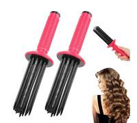 2 pettini arricciacapelli, pettine arricciacapelli, pettine arricciacapelli, pettine per capelli ricci, spazzola a rullo portatile, spazzola rotonda professionale antiscivolo per uso domestico e da