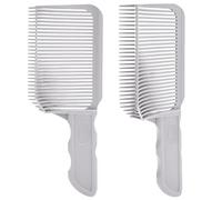 2 pettini da barbiere ergonomici con parte superiore piatta, per tagli di capelli precisi e styling