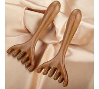 2 pettini da massaggio a sei artigli, pettine per massaggio meridiano, massaggiatore per la testa del cuoio capelluto, pettine portatile per grattare la testa, pettine gua sha, massaggiatore per cuoio