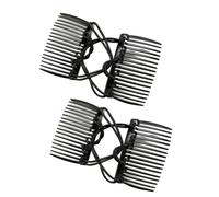 2 pettini elastici regolabili per capelli, colore nero, doppio pettine elastico, senza pieghe, forcine per capelli a doppio cursore, pettini per donne accessori per lo styling dei capelli strumenti ed