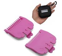 2 pettini guida professionali per tagliacapelli, 1/16", 1/8", 1,5 mm, 3 mm, compatibili con tagliacapelli Wahl Standard Full-Size Magic Clip Senior 8148 1919 (rosa)