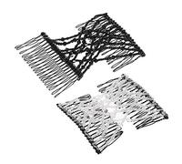 2 pettini magici con perline di vetro, elastici, a doppio inserto, chic, elasticizzato, per capelli, colori casuali, strumento per lo styling dei capelli fai da te, conveniente e durevole