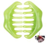 2 pettini massaggianti in resina, per la cura della testa, strumenti portatili per massaggio della testa, set di pettini stimolanti multifunzionali, sollievo dalla pressione, verde