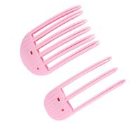 2 pettini modellanti a vento per frangia soffice, clip per sollevamento istantaneo delle radici dei capelli, strumenti facili per volume della corona per un aspetto naturale voluminoso da donna (rosa)