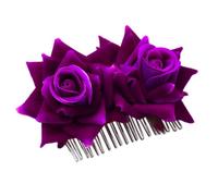2 pettini per capelli con rosa di flanella, pettine per capelli da infilare, pettine per capelli, pettine per capelli con rosa, accessorio per capelli per matrimonio, elegante French Comb per donne e