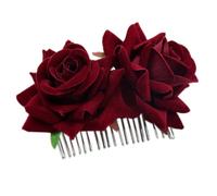 2 pettini per capelli con rosa di flanella, pettine per capelli da infilare, pettine per capelli, pettine per capelli con rosa, accessorio per capelli per matrimonio, elegante French Comb per donne e
