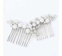 2 pettini per capelli da sposa con perle, strass, design vintage con perle di cristallo, per acconciature da sposa, damigella d'onore