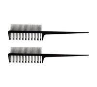 2 pettini per evidenziare i capelli del tessitore, 22 cm, pettine a doppia faccia per la colorazione dei capelli, balayage e microbraiding