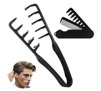 2 pettini testurizzati da uomo, pettini magici testurizzanti Nowavibe, pettini per capelli testurizzati da uomo, pettini per capelli ondulati, volumizzanti e volumizzanti a denti larghi per uomini