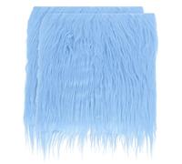 2 Pezze 10" x 10" in Pile Finto per Pelliccia, Quadrate, Celeste