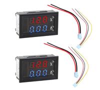 2 pezzi 0,28 "LED Amperometro Voltmetro Digitale DC 0-100 V 10 A, Volt Amp 2 in 1 Tester per Rilevatore di Tensione Misuratore di Multimetro