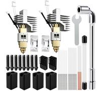 2 Pezzi 0,4 mm Ceramica Hotend per Centauri Carbon Print Head Extruder Kit con Manicotto in Silicone, Spazzola in Silicone, Ugelli da 0,2/0,4/0,6 mm, Ago di Pulizia, Chiave Inglese, Grasso Termico