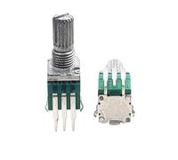 2 pezzi 097 tipo RK097 singolo verticale 5 pin con interruttore B10K potenziometro B103 10K Ohm lunghezza albero 15 mm (100 K Ohm)